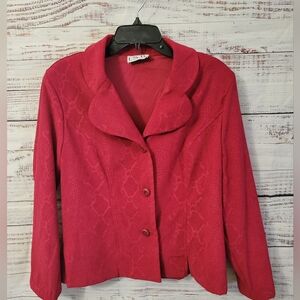 I.S.B L Dark Red Snake Print Blazer